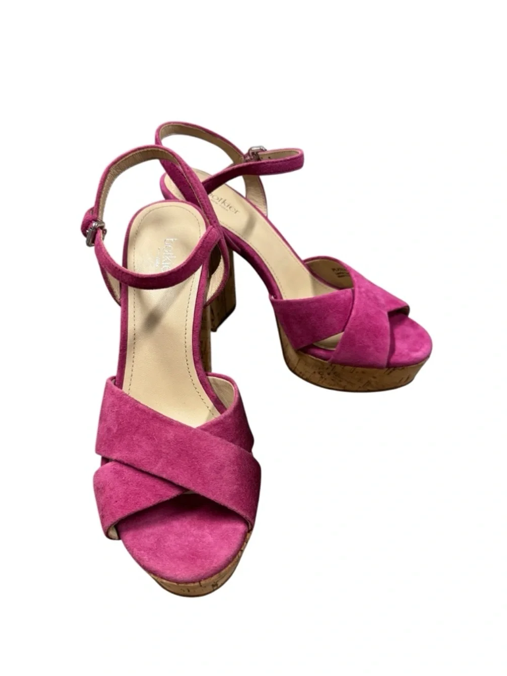 Botkier New York | Plateau Suede High-Heel Platform Sandals in Azalea Pink - NWT
